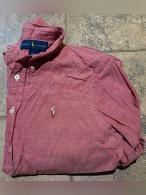 Polo by Ralph Lauren Boys size M (10-12) Red Button-Down Oxford Shirt